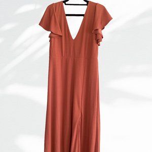 Birdy Grey | Hannah Crepe Dress in Terracotta | Size XL